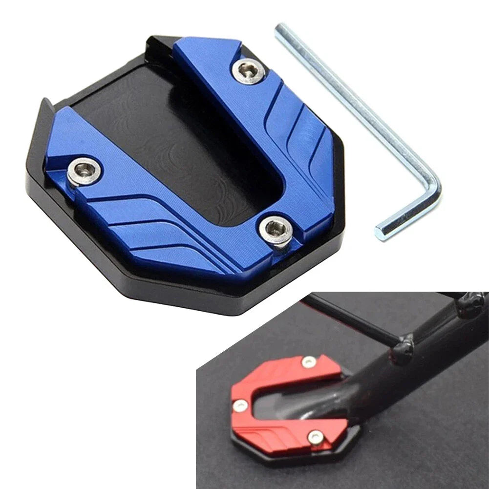 Kickstand Extender Pad for Motorcycle Bikes - Blue