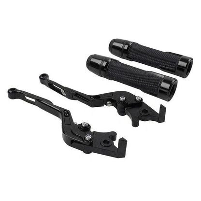 Folding Black Brake Clutch Lever Grip Set for Yamaha MT-15 XSR155 (2018-2023)
