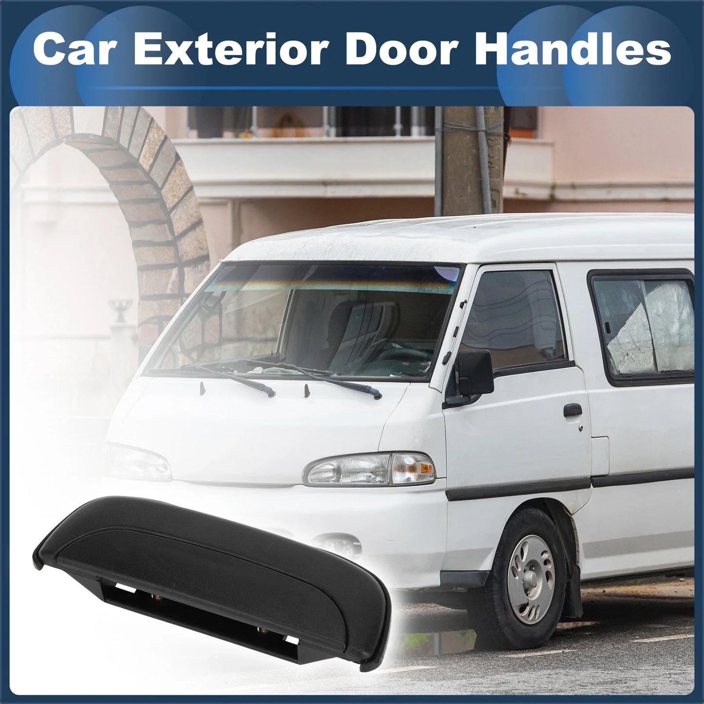 Front Left Exterior Door Handle for Hyundai PORTER (1993-1997) - Black, 1 Pcs
