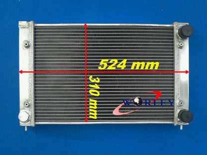 Aluminum Radiator & Shroud Fan for VW Golf MK2 GTI/Scirocco (1983-1992)