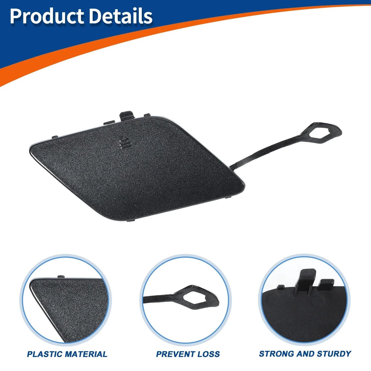 Tow Hook Cover for Mercedes-Benz Front Car Bumper (2012-2018) - Tenorite Grey