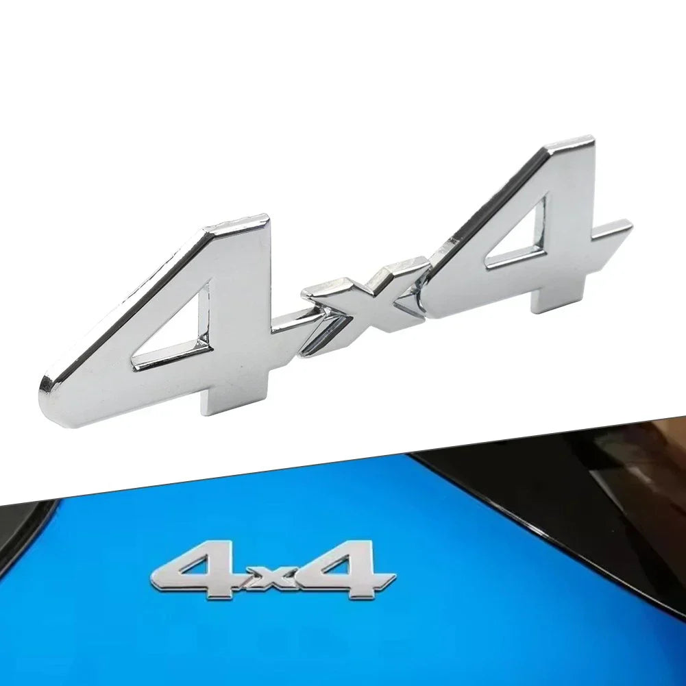3D Rear Tailgate Emblem Badge Overlay Decal for Universal Cars Silver
