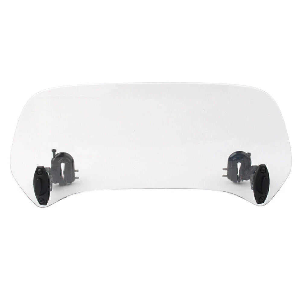 Adjustable Windshield Extension Spoiler Deflector for Motor Vehicle Clear