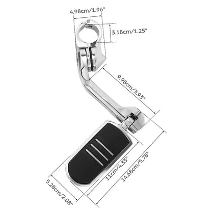 1 x Passenger Footboards & 1 1/4" Footpeg Mounts for Harley Touring (1993-2025)