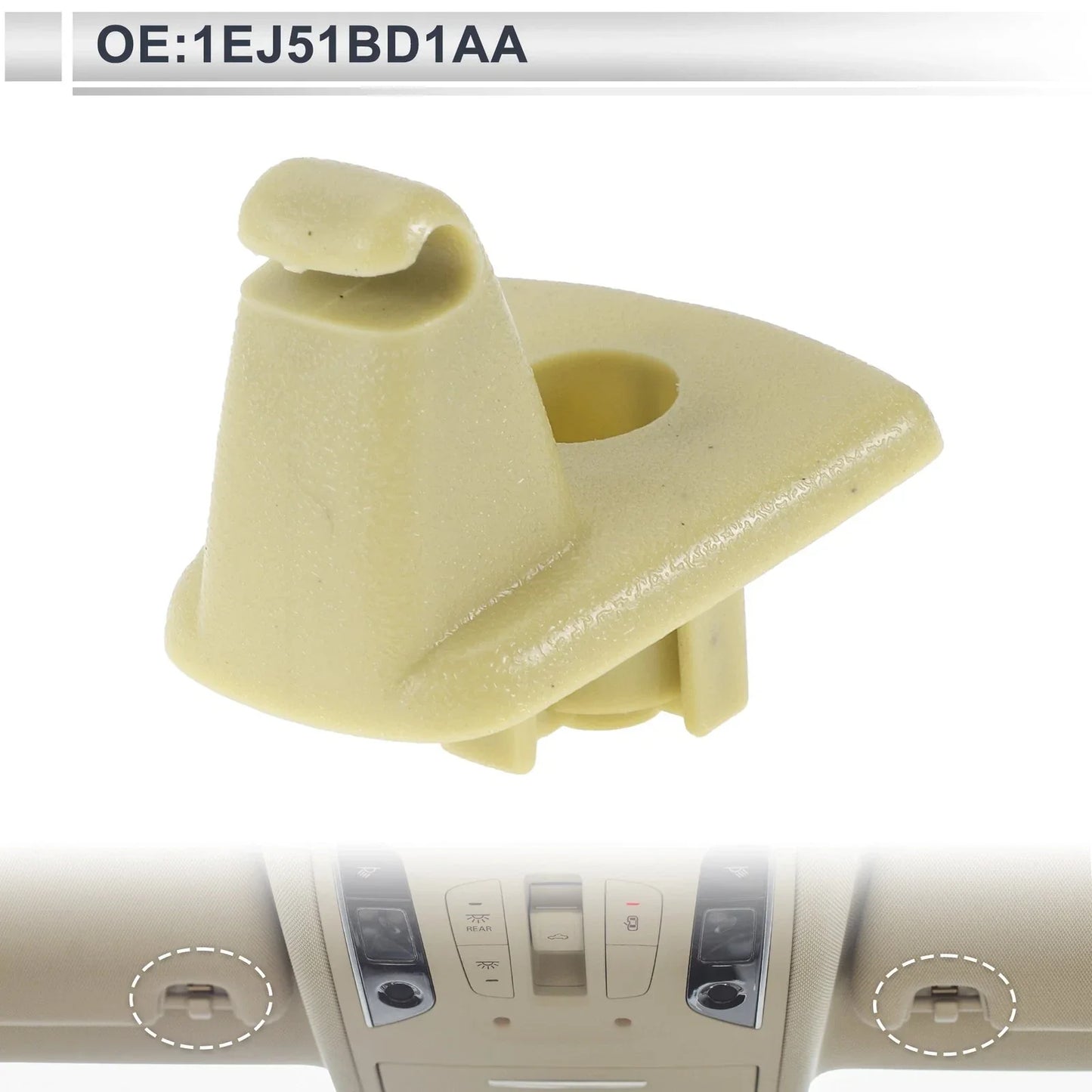 Sun Visor Holder Clip for Chrysler 300 & Dodge Charger (2011-2023) Beige