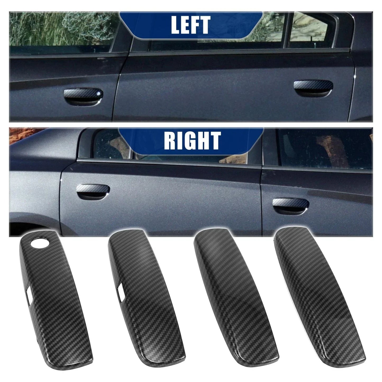 4 x Door Handle Trim Covers for Dodge Charger (2011-2021)