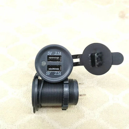 USB Dual Socket 12-24V Vehicle Charger/Data Cable for Yachts