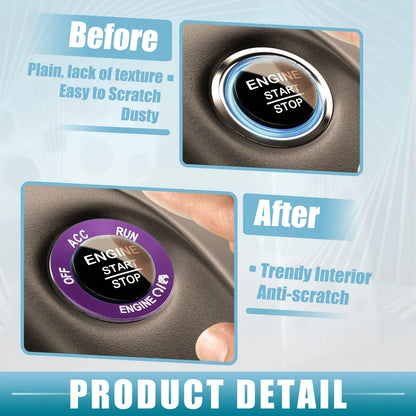 Engine Start Stop Button Trim Sticker for Dodge Charger, RAM (2010-2020) Purple