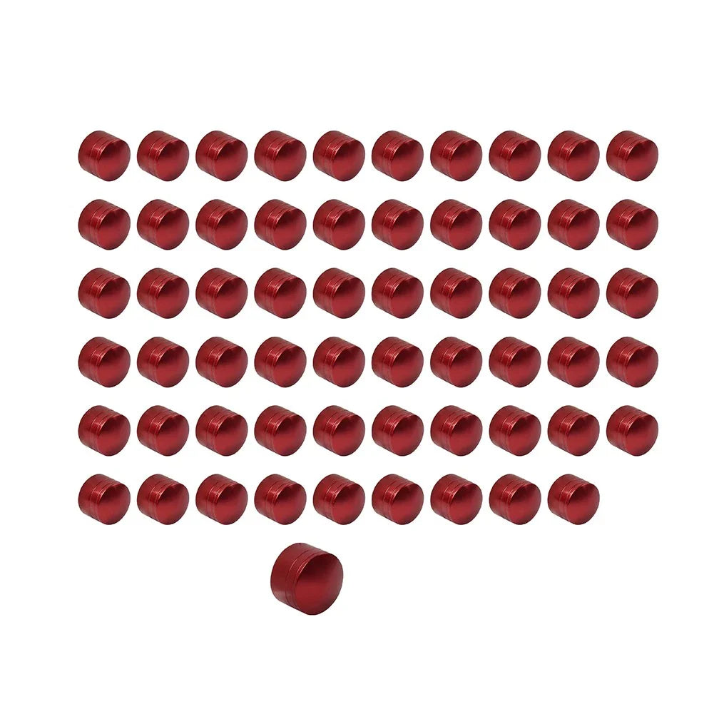 60x Red Engine Screw Caps for Harley Twin Cam Engines (1999-2017)