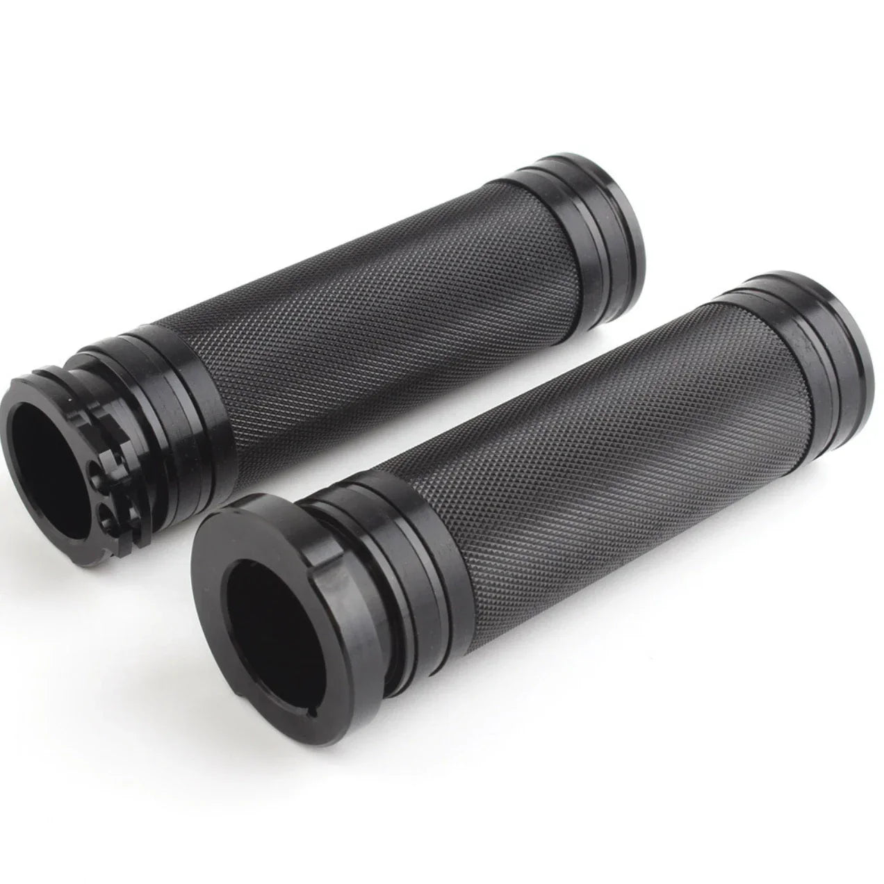 CNC Black Hand Grips for Harley Davidson Touring Sportster Dyna