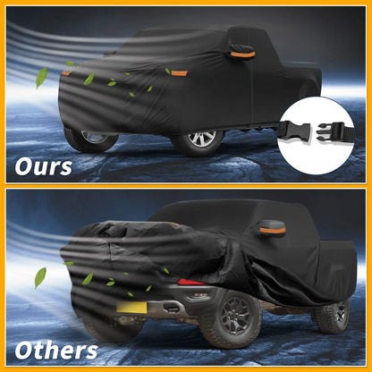 Waterproof All Weather Car Cover for Dodge Ram (2010-2023) - Black 190T-PU