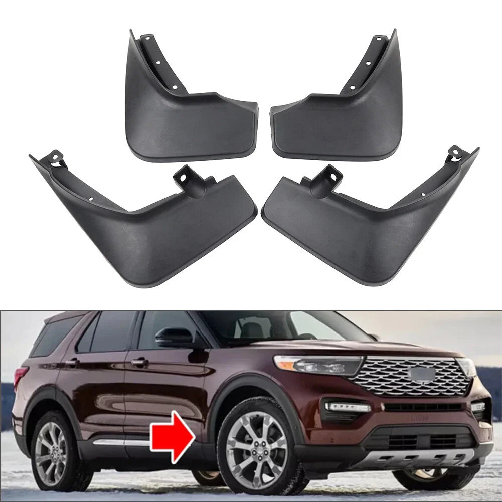 4pcs Front & Rear Mud Flaps Splash Guards for Ford Explorer (2020-2025)