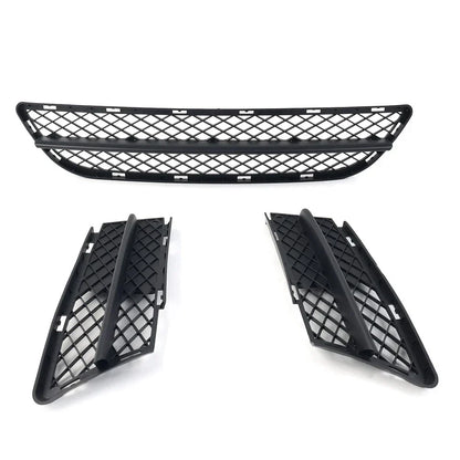 Black Front Lower Bumper Grilles Cover Set for BMW 3 Series E90 E91 (2006-2008)