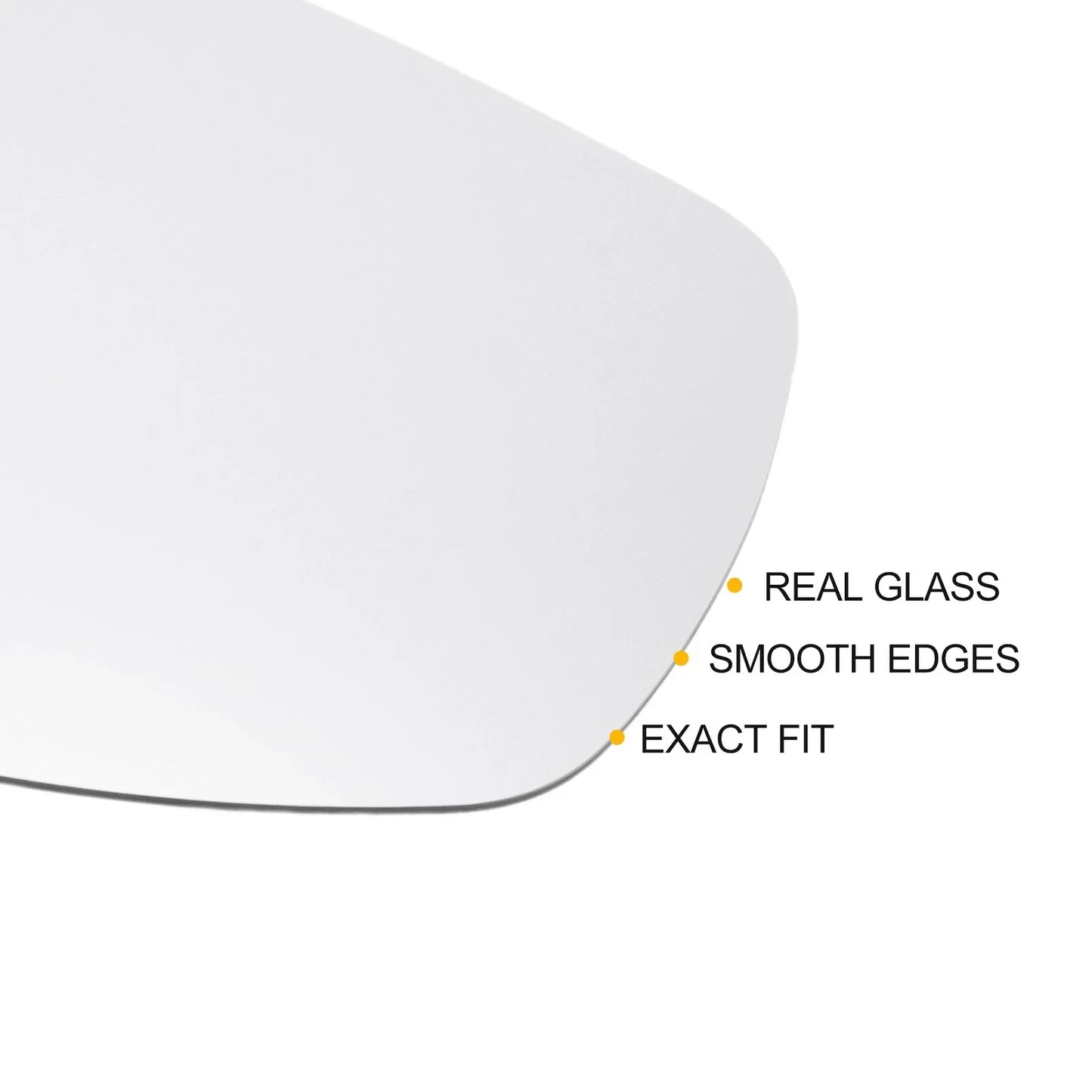 Left Side White Mirror Glass w/ Back Heated for Porsche Cayenne (2007-2010)