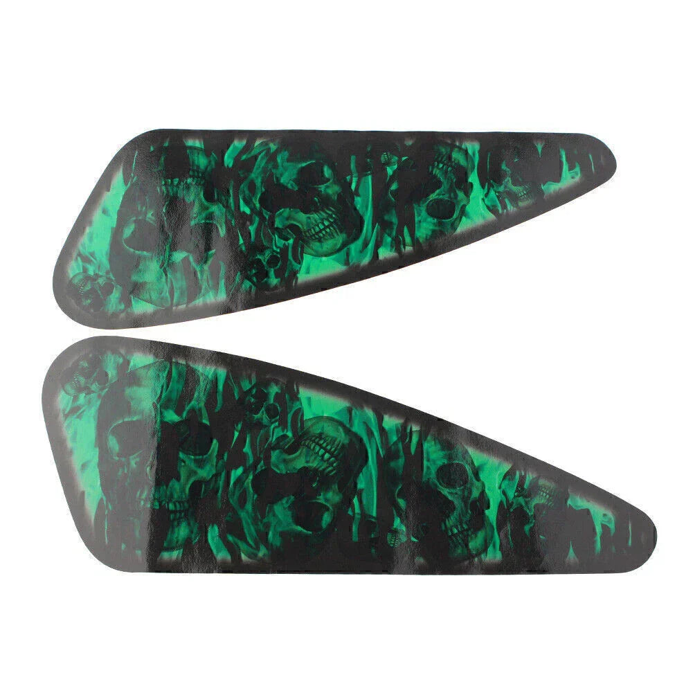 Green Skull Motorcycle Decals for Harley XL883 1200 (2004-2023)