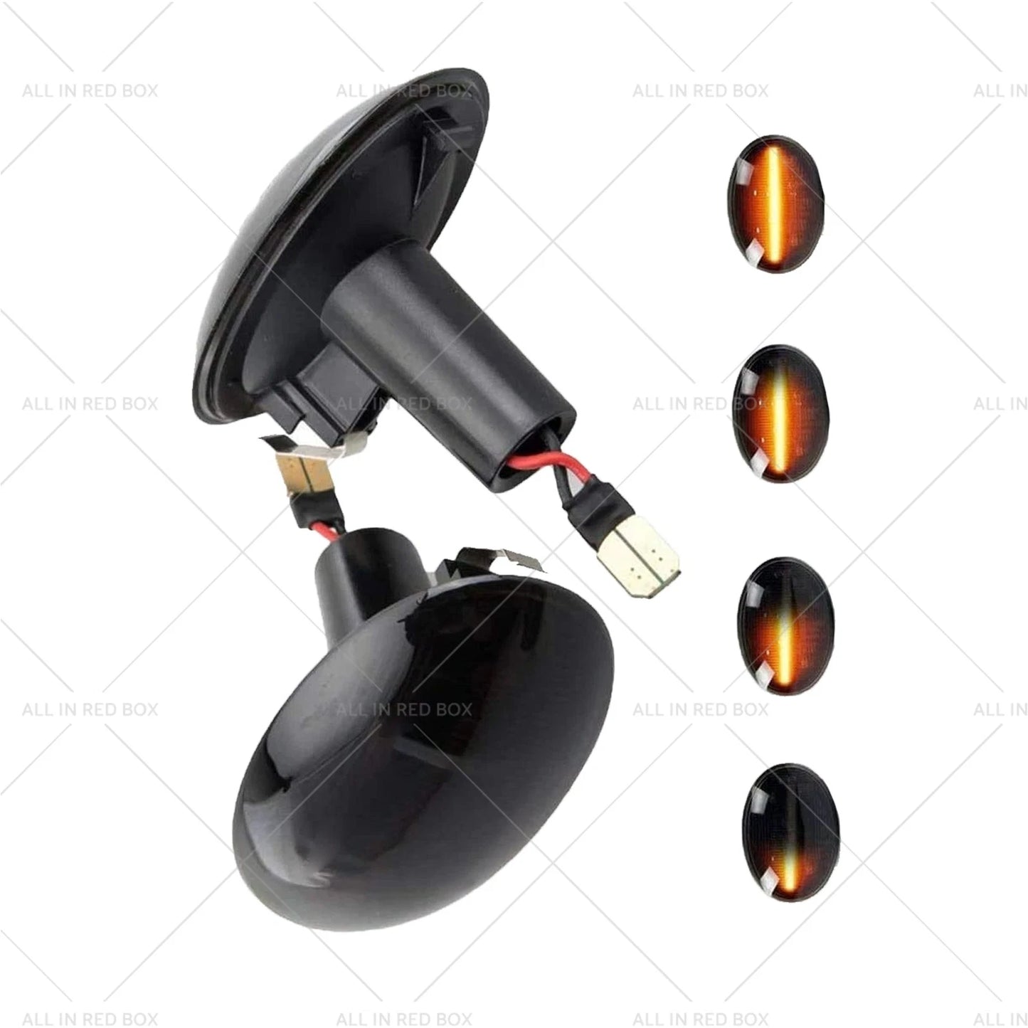Black Smoked LED Side Indicator Lights for Mini Cooper R56 R57 R58 (2007-2015)
