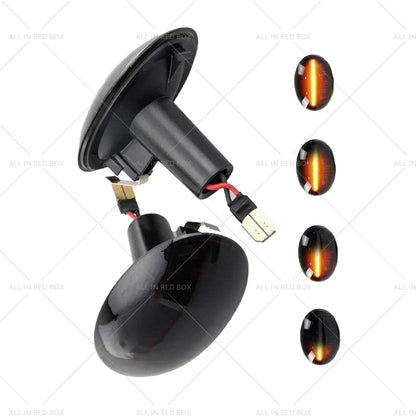 Black Smoked LED Side Indicator Lights for Mini Cooper R56 R57 R58 (2007-2015)