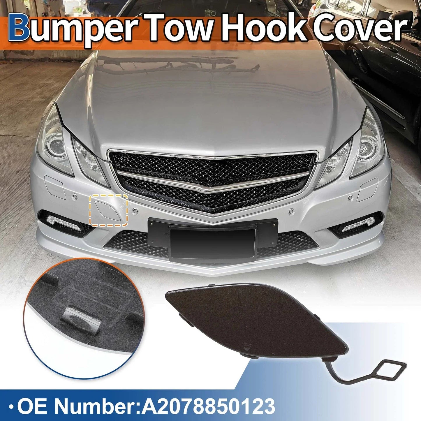 Bumper Tow Hook Cover for Mercedes-Benz E350 (2010-2017)