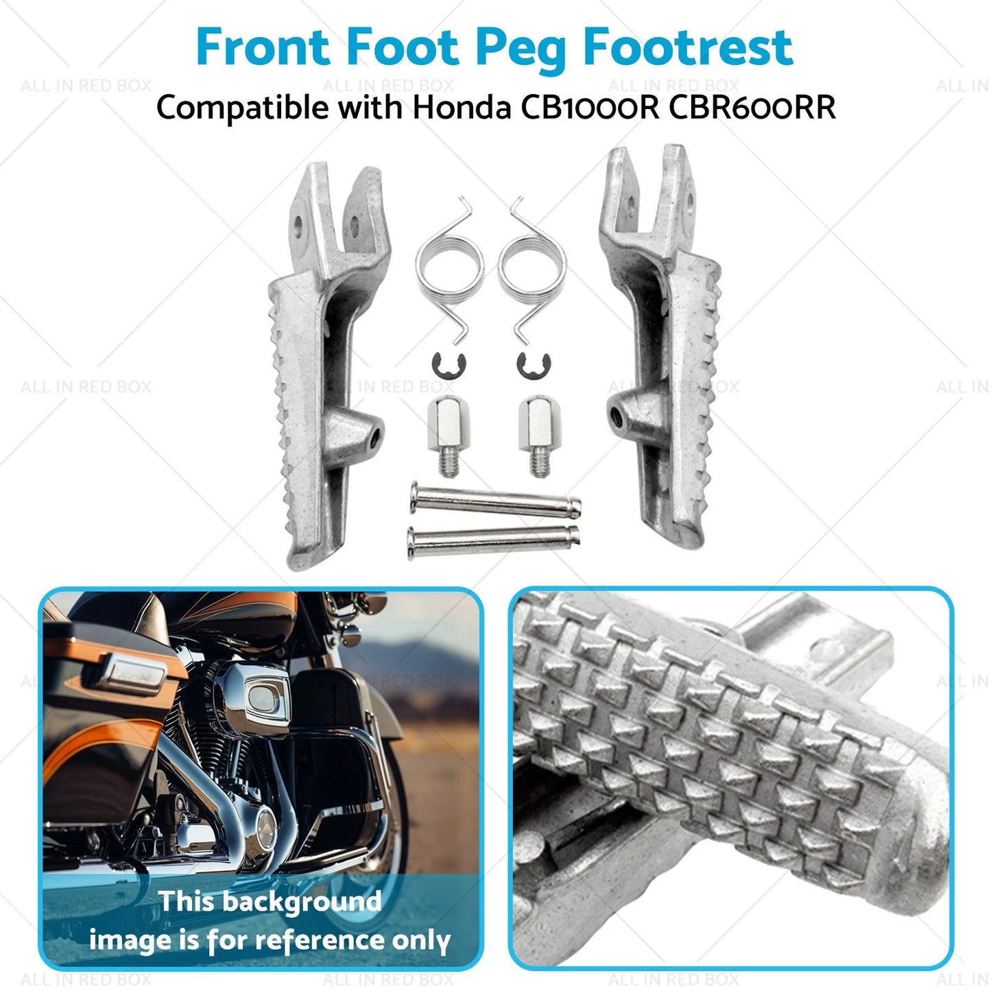 Silver Front Foot Pegs for Honda CB1000R CBR600RR CBR1000RR (2008-2023)