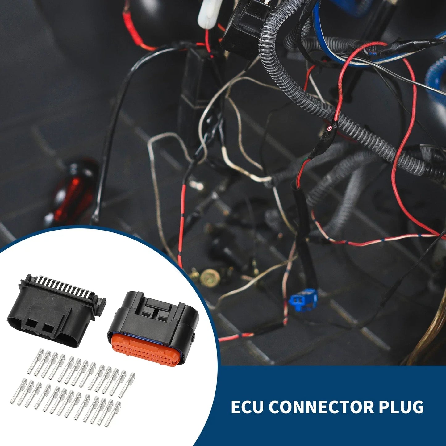 26 Pin ECU Connector Plug for Honda - Male Female Wire Terminal ()