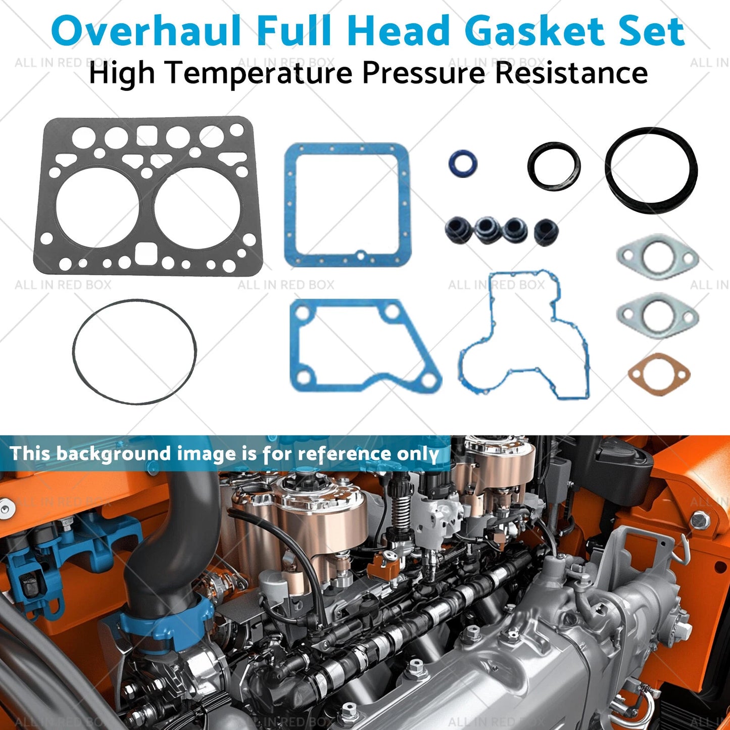Full Head Gasket Set for Kubota ZL600 B6000 Tractor Engine