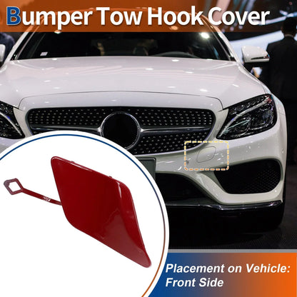 Front Bumper Tow Hook Cap for Mercedes-Benz C250 (2012-2015) - Bright Red