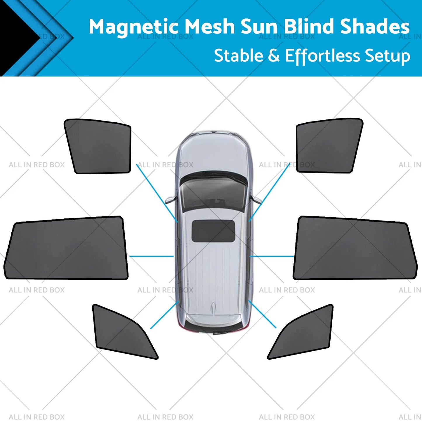Magnetic Mesh Sun Blind Shades for Audi Q7 2006-2015 (Front/Rear)