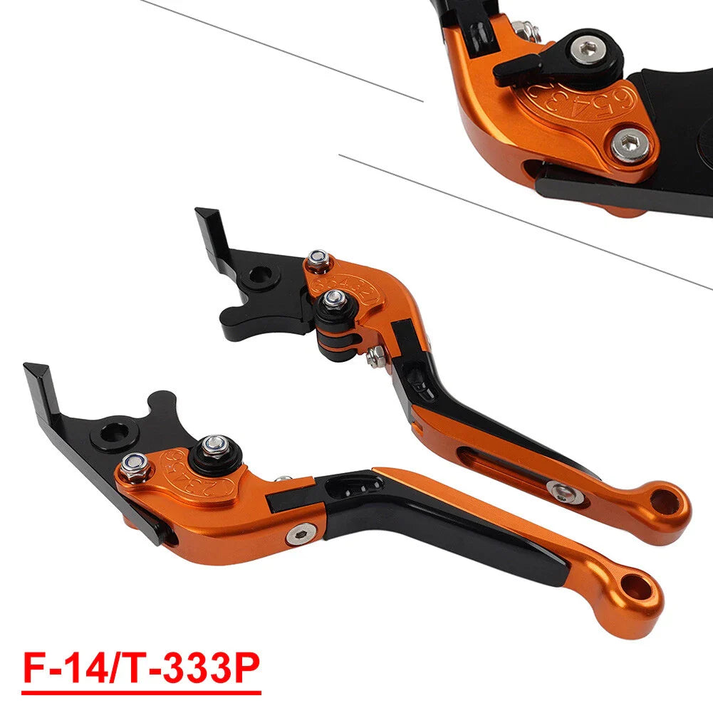 CNC Orange Extendable Brake Clutch Levers for STREET TWIN THRUXTON/StreetCup (2016-2023)