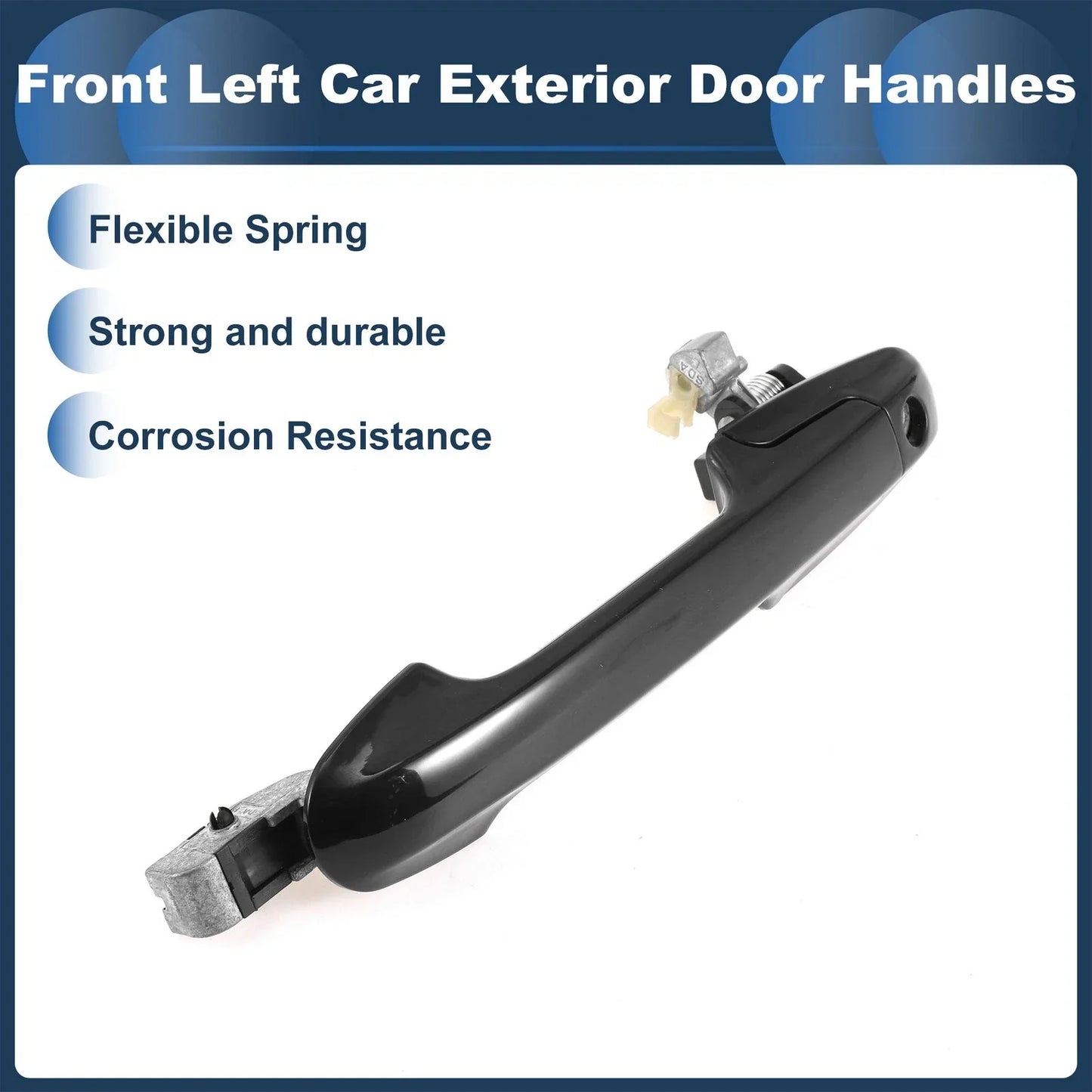 Front Left Exterior Door Handle for Honda Accord (2003-2007) Black