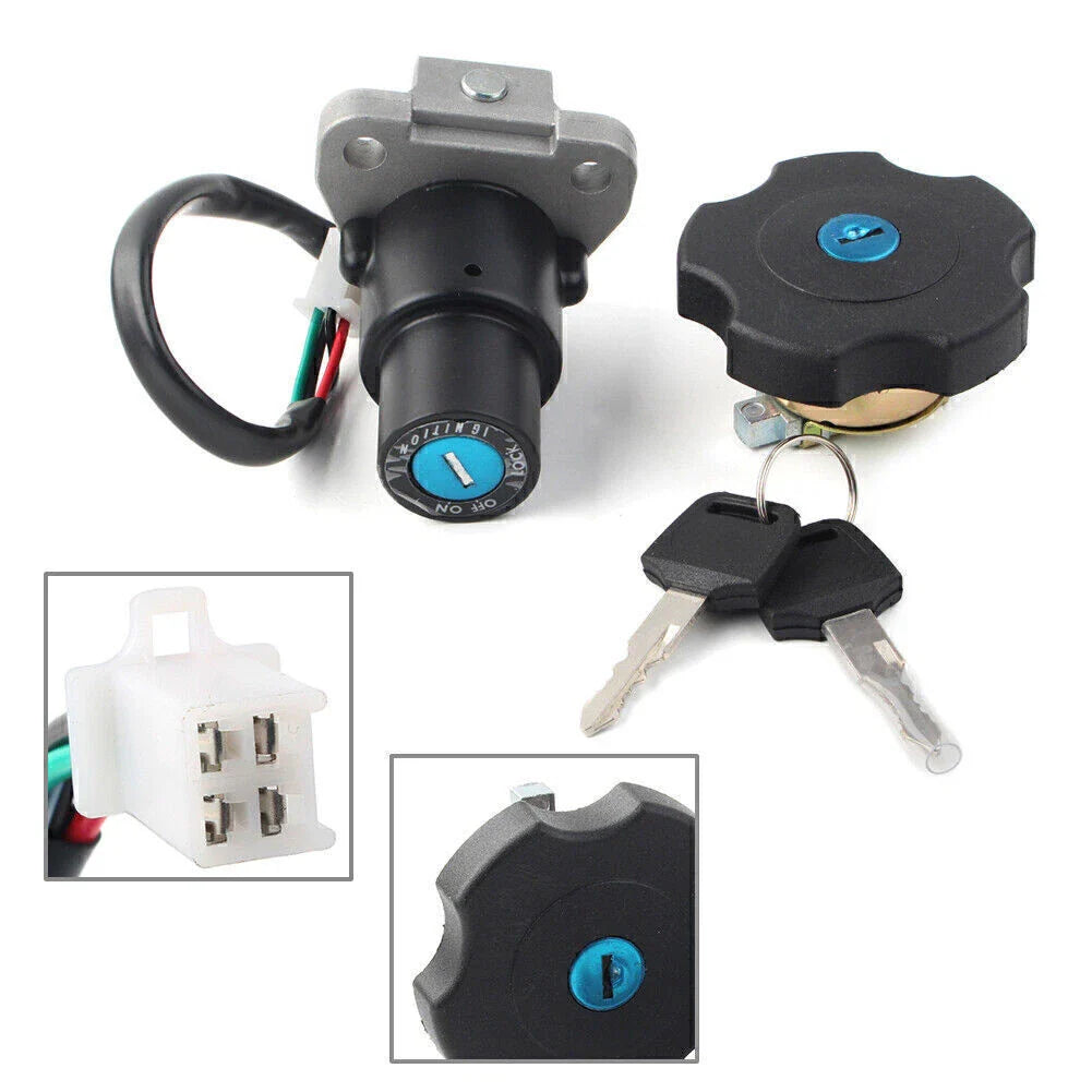 Ignition Switch Fuel Gas Cap Keys Set for Yamaha XT600 TW200 XT225 (1983-2007)