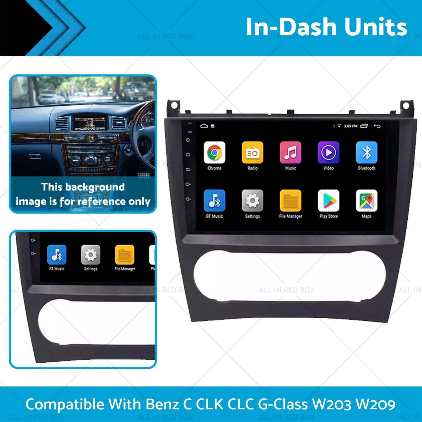 9" CarPlay Stereo Head Unit for Mercedes CLK C CLC G-Class (2000-2010)