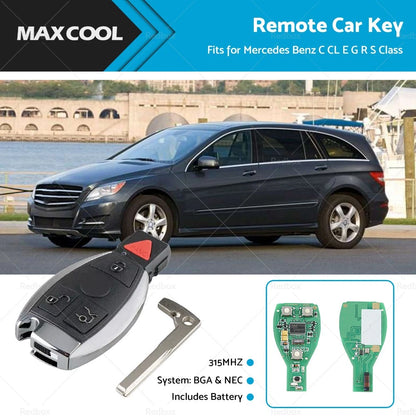 315Mhz Remote Key Fob for Mercedes Benz C E G GL ML R S Class