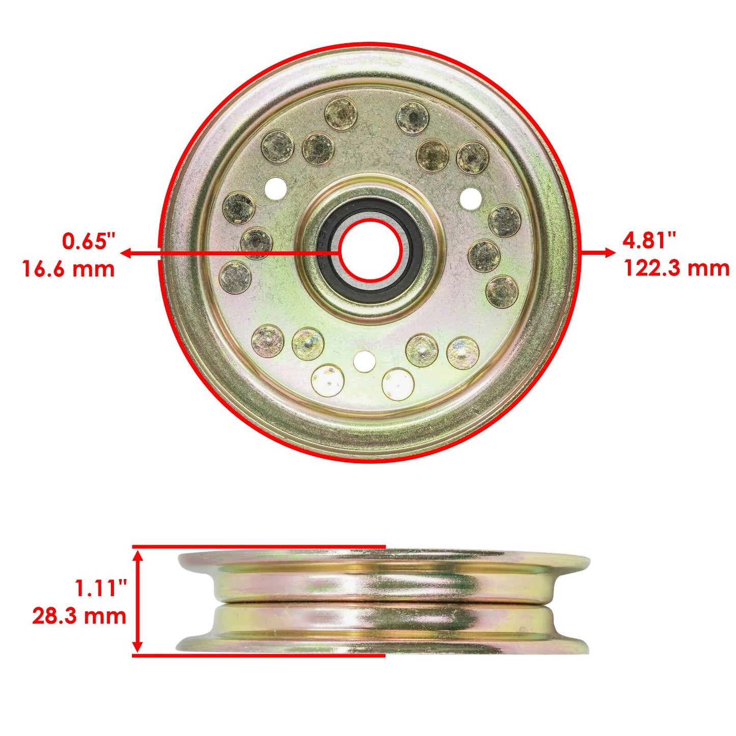 Deck Idler Pulley Replacement for Exmark FMD52 52 Inch (2005–2005)
