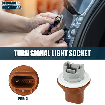 Turn Signal Light Socket for Dodge Grand Caravan 2011-2020, 3 Pins