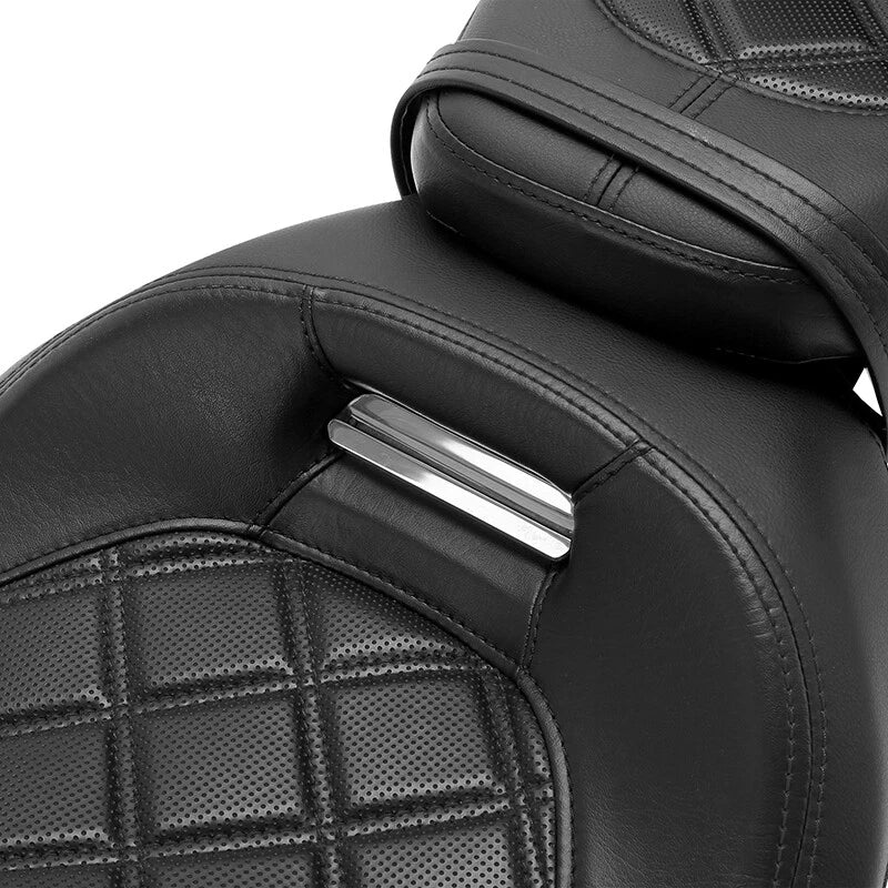 Driver & Passenger Seat & Backrest for Harley CVO Road Glide (2014-2023) Black