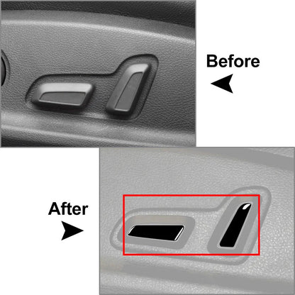 Piano Black Seat Adjustment Button Cover Trim for Audi A4 A5 S4 RS4 (2016-2023)