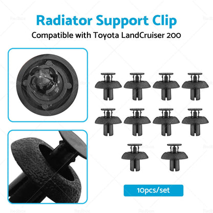 Engine Cover Clip for Toyota LandCruiser 200 (2008-2021) - 10x Radiator Support