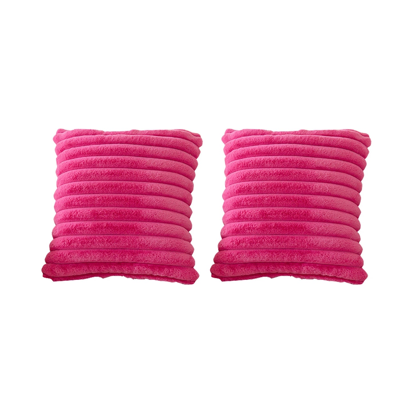 Faux Fur Plush Pink Pillow Cushion Covers for Sofa Couch Bedroom