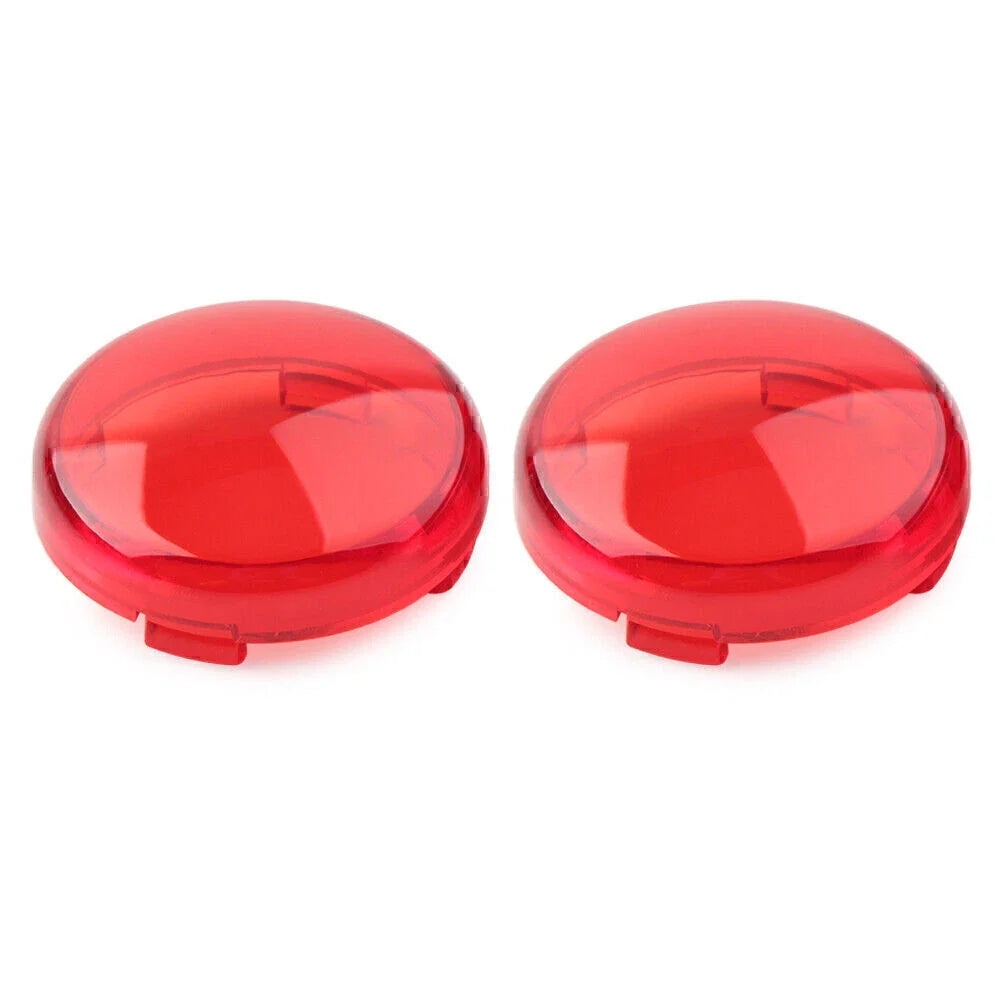 Red ABS Turn Signal Lens Light Covers for Harley Touring Softail Dyna