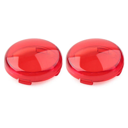 Red ABS Turn Signal Lens Light Covers for Harley Touring Softail Dyna