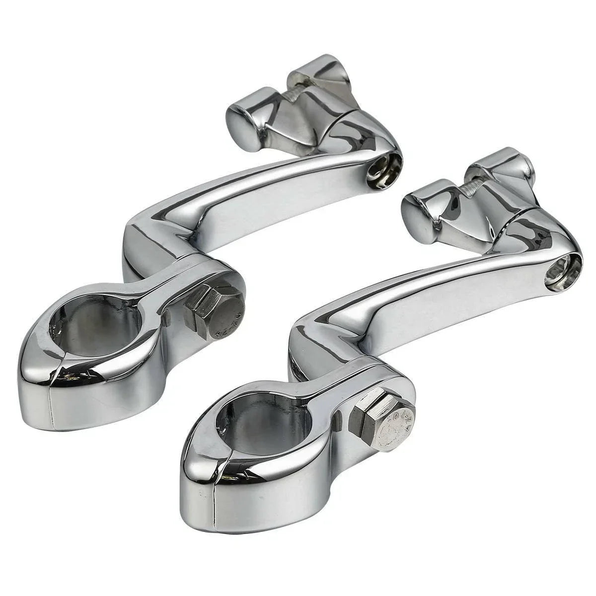 1 1/4" Adjustable Engine Guard Foot Pegs for Harley