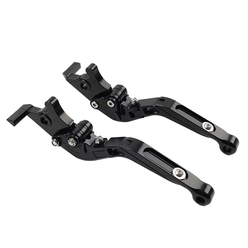 Black Extendable Brake Clutch Levers for Kawasaki Ninja 650R ER6F ER6N (2006-2018)