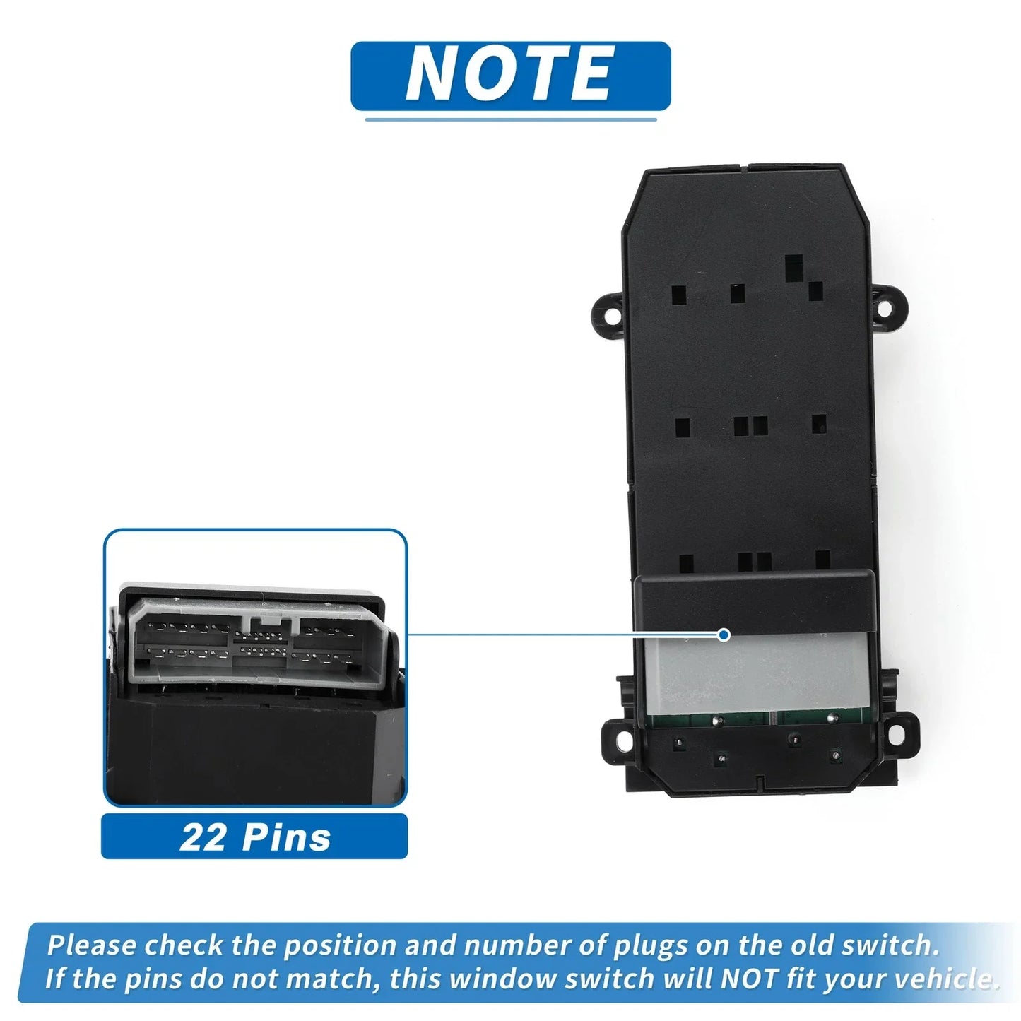 Front Right Power Window Switch for Honda City (2008-2012)