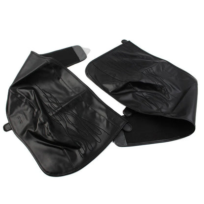 Black PU Leather Flame Rear Trike Fender Bra for Harley Tri Glide (2014-2023)