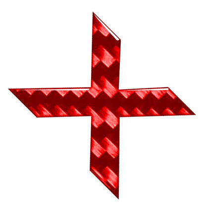 Carbon Red X Letter Decals Stickers for Car Badge Emblem