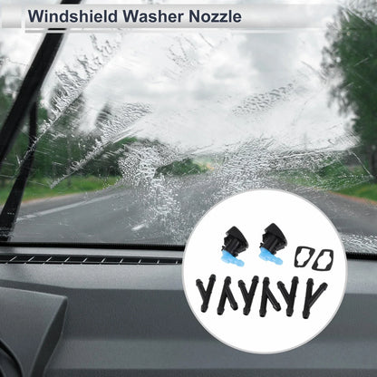 Windshield Washer Nozzle & 6 x Hose Connectors for Dodge (2011-2023)