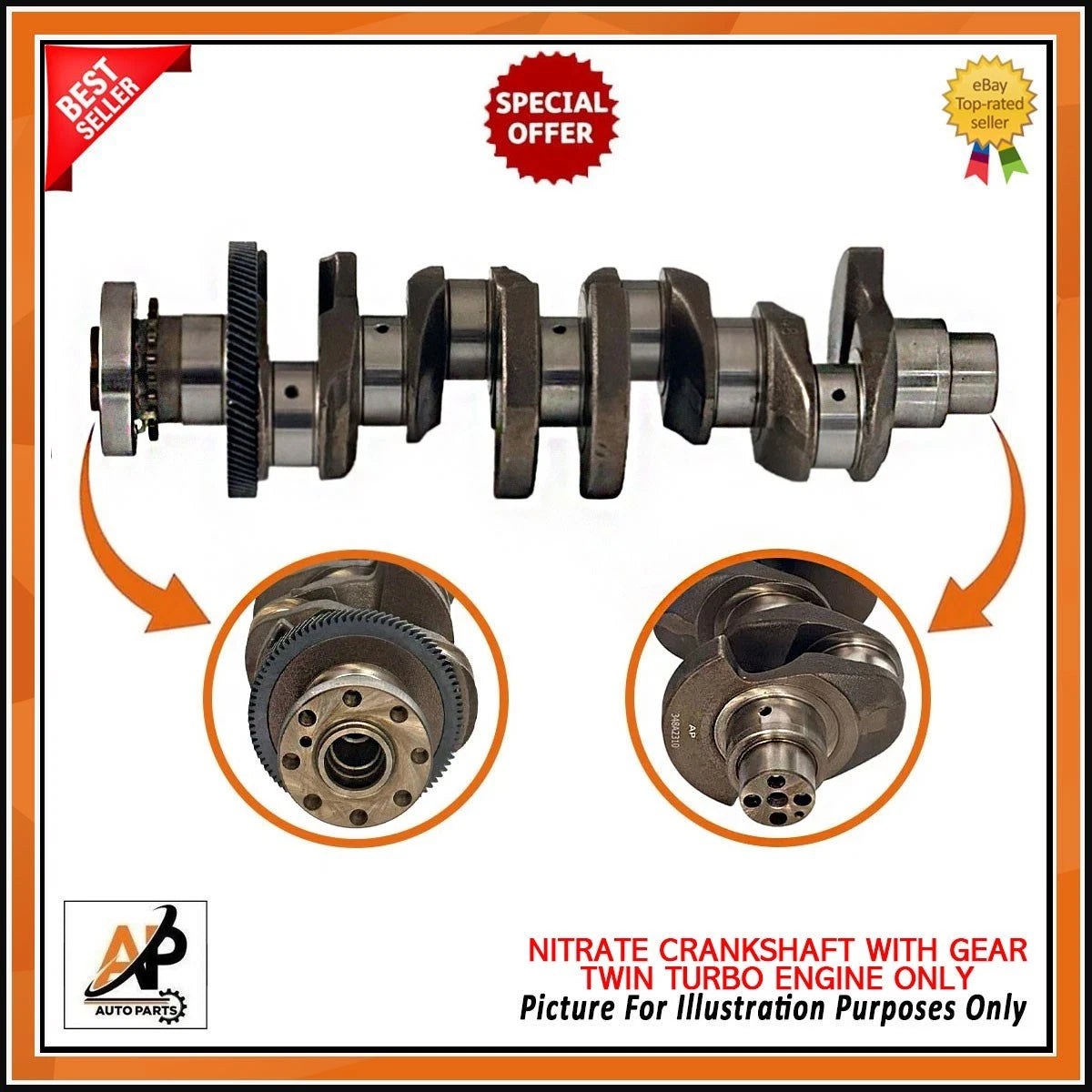 Crankshaft With Gear for Land Rover Range Rover 2.0 D (2018–2022)