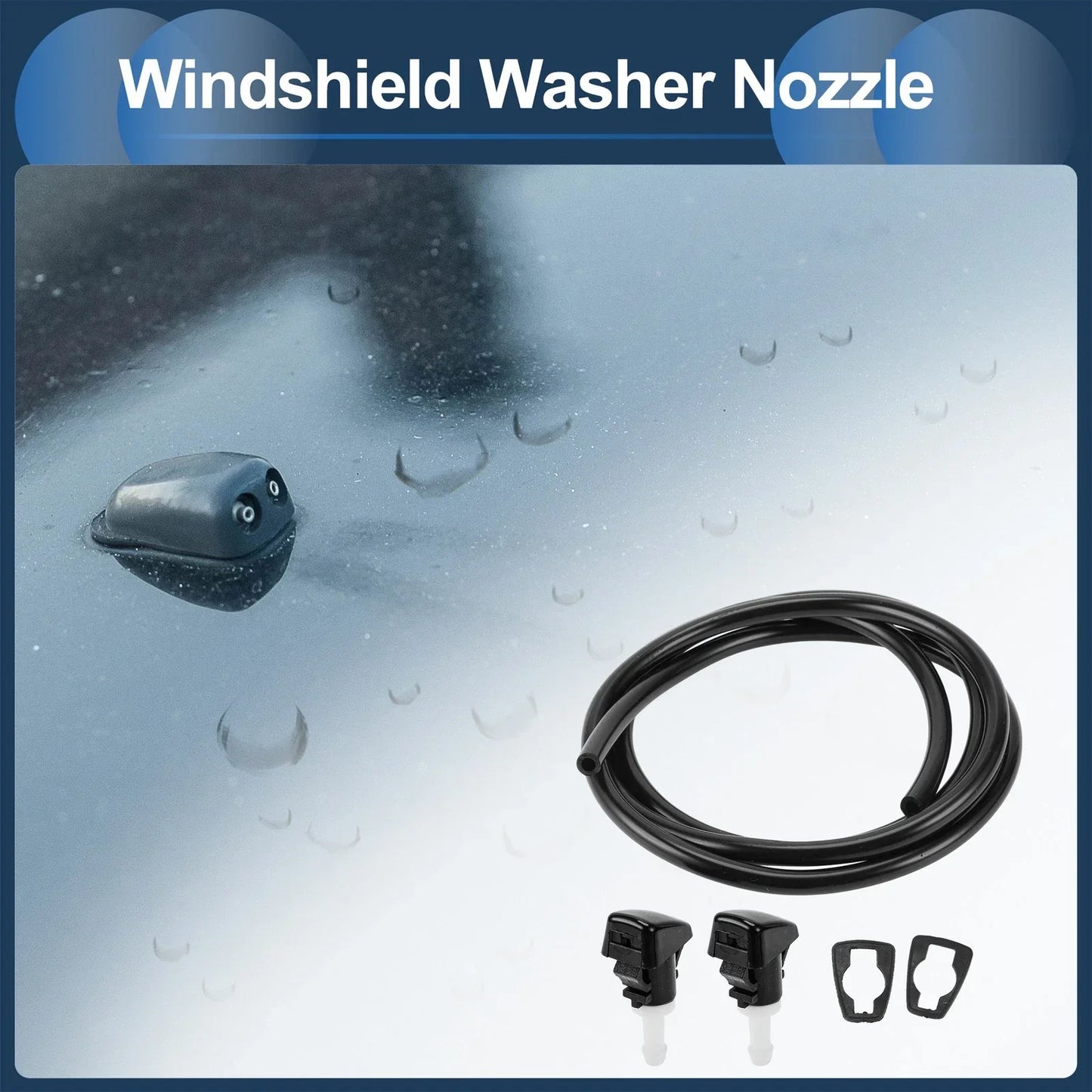 Windshield Washer Nozzle & Fluid Hose for Dodge Grand Caravan (2008-2020)