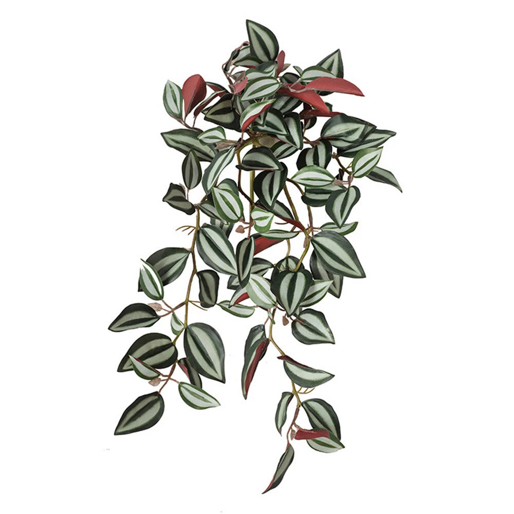 15" Faux Peperomia Watermelon Hanging Plants for Home Decor