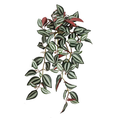 15" Faux Peperomia Watermelon Hanging Plants for Home Decor